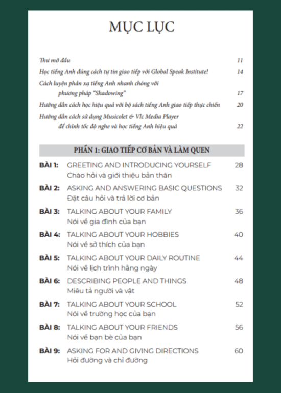 TIẾNG ANH GIAO TIẾP THỰC CHIẾN - HỌC SINH SINH VIÊN - CƠ BẢN