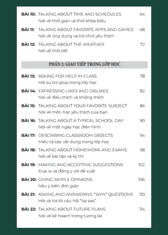 TIẾNG ANH GIAO TIẾP THỰC CHIẾN - HỌC SINH SINH VIÊN - CƠ BẢN
