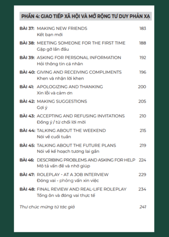 TIẾNG ANH GIAO TIẾP THỰC CHIẾN – ĐỜI SỐNG HÀNG NGÀY – CƠ BẢN