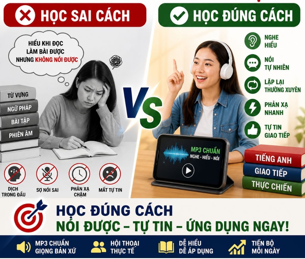 Bạn học tiếng anh nhiều năm mà mãi vẫn không giao tiếp được - do đâu?