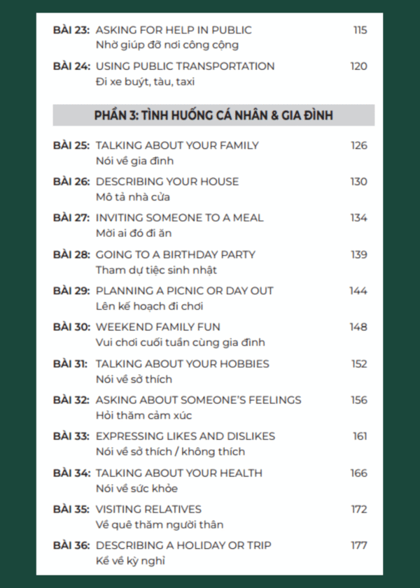 TIẾNG ANH GT THỰC CHIẾN - ĐỜI SỐNG HÀNG NGÀY - CƠ BẢN - Ảnh 5